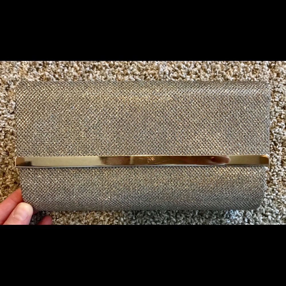 Bare Minerals sparkly gold clutch